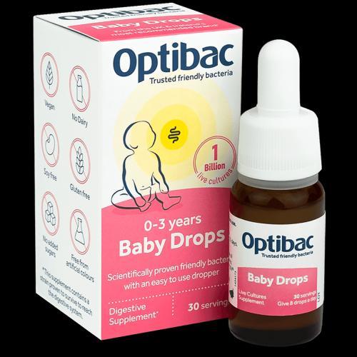 3盒||Optibac 婴儿益生菌滴剂0-3岁 10ml