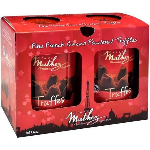 Mathez Cocoa Dusted French Truffles, 2 x 500g Tins